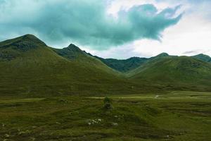 vue aérienne du col de montagne en Ecosse photo