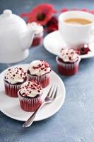 cupcakes en velours rouge pour la saint valentin photo