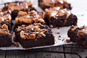 brownies au beurre de cacahuète photo