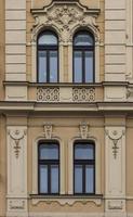 Gros plan des fenêtres de Prague photo