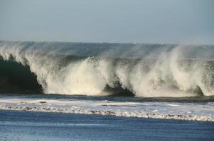 énormes vagues de la mer photo