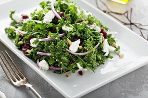 salade de kale aux canneberges et feta photo