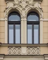 Gros plan de la fenêtre de Prague photo