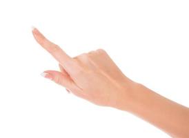 main de femme isolée sur blanc photo