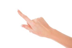 main de femme isolée sur blanc photo