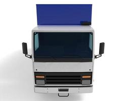 camion de livraison rendu 3d isolé sur fond blanc. photo