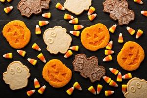 biscuits à la citrouille d'halloween photo