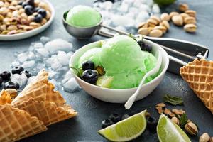 glace citron vert et phistache photo