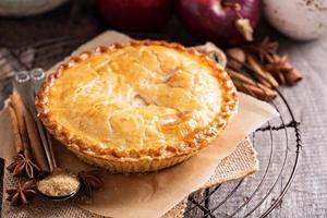 tarte aux pommes avec cassonade et cannelle photo