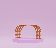 Produit d'affichage de rendu 3d scène minimale abstraite avec plate-forme de podium géométrique. représente les produits cosmétiques. vitrine de scène sur socle studio 3d. photo