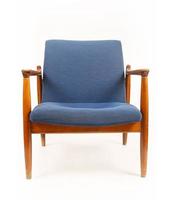 vieille chaise bleue photo