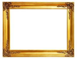 cadre doré sur fond blanc photo