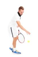 joueur de tennis avec raquette et balle photo