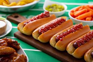 hot-dogs pour le jour du match photo