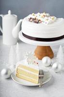 gâteau de Noël blanc photo