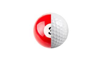 concept de balle de billard et de golf photo