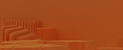 figures futuristes techno sur fond orange photo