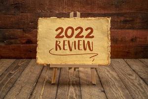 signe de révision de l'année 2022 photo