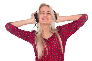 belle fille avec un casque photo