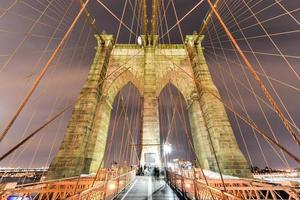 Pont de Brooklyn la nuit photo