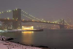 horizon de manhattan, tempête de neige photo