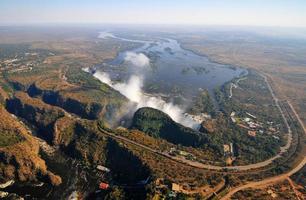 chutes victoria à la frontière du zimbabwe et de la zambie photo