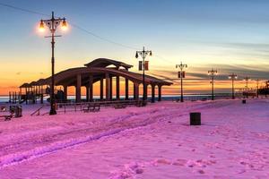 plage de brighton, new york, l'hiver photo