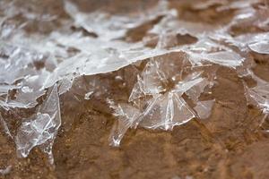 motifs de glace sur glace mince photo