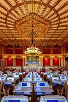 oslo, norvège - 27 février 2016 - l'intérieur du bâtiment du storting est le siège du storting, le parlement de norvège, situé dans le centre d'oslo. photo