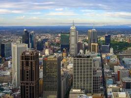 melbourne, australie - 18 mars 2006 - vue aérienne du quartier central des affaires de melbourne, australie skyline. photo