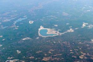 vue aérienne de la côte de la province d'inhambane au mozambique. photo