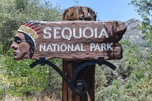 panneau du parc national de séquoia photo