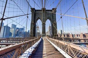 pont de brooklyn, hiver - new york city photo