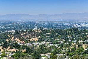 Vue depuis le haut de Mulholland Drive, Los Angeles, Californie photo