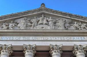 le bâtiment des archives nationales à washington dc, états-unis photo