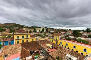 vue panoramique sur la partie ancienne de trinidad, cuba, site du patrimoine mondial de l'unesco. photo