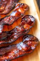 tranches de bacon frit photo