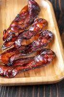 tranches de bacon frit photo