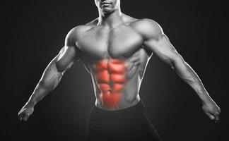 spécialisation pour les muscles abdominaux dans le sport de musculation photo