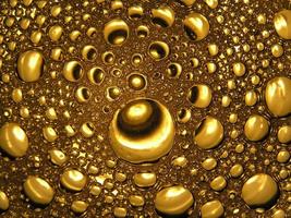 gros plan texture bulles dorées abstraites, métal liquide photo
