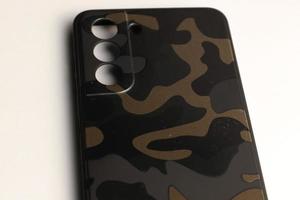 conception de coque de téléphone faite avec des éléments militaires. photo