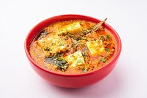 paneer khus khus curry ou cottage cheese posto masala à base de graines de pavot, recette indienne photo