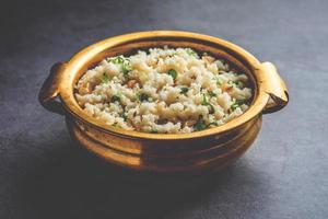 bhagar est une recette indienne de jeûne à base de millet de basse-cour photo