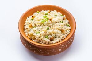 bhagar est une recette indienne de jeûne à base de millet de basse-cour photo