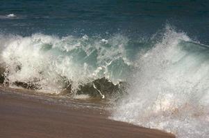 vague de shorebreak spectaculaire photo