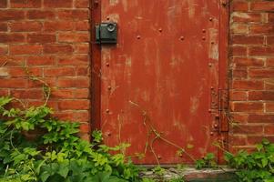 porte rouge vintage abstraite photo