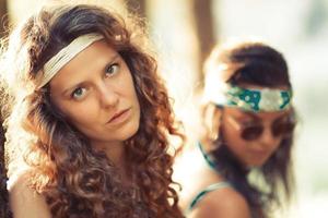 jolies filles hippies gratuites. portrait - photo effet vintage