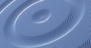 des vagues bleues abstraites stries des cercles de particules et de points d'énergie magique rougeoyante rythmique futuriste. fond abstrait photo