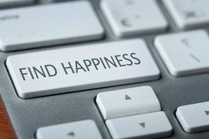 bouton trouver le bonheur sur le clavier photo
