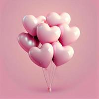 ballon rose en forme de coeur photo